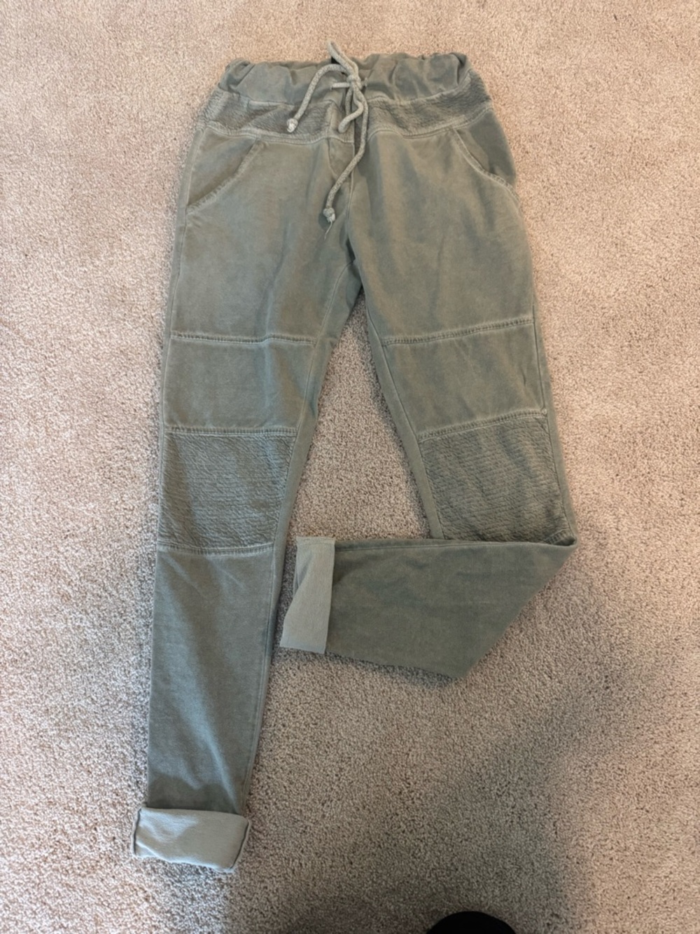 Women’s Olive Green Drawstring Jogger Pants